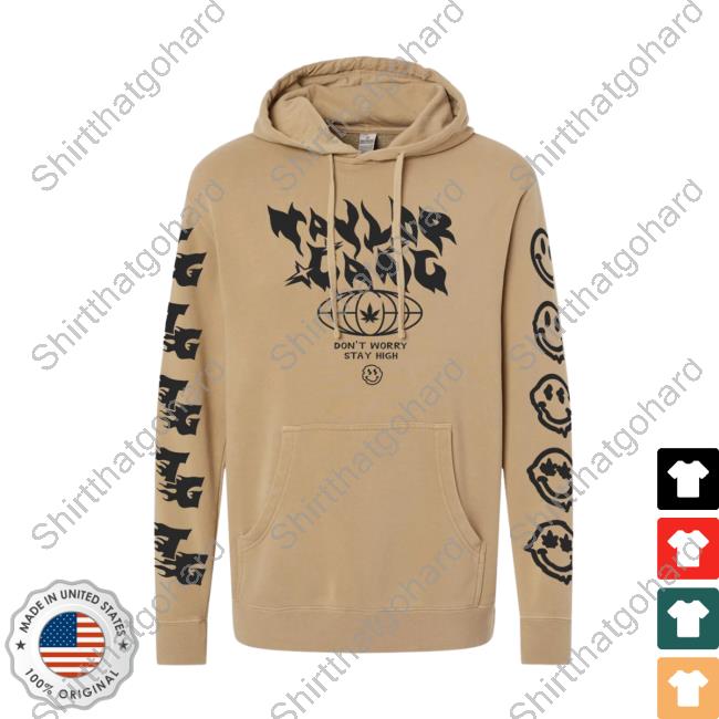 Official Taylor Gang Clothing Store Don't Worry, Stay High Sweater Tan Taylorgang Merch