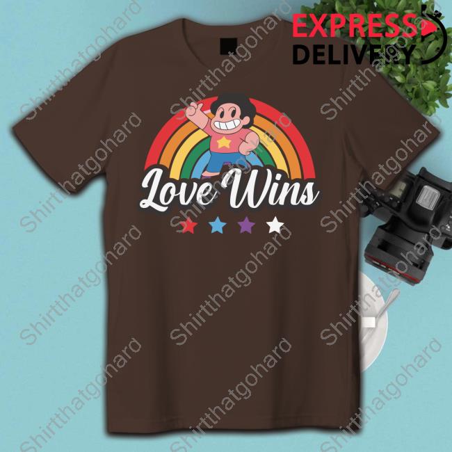 Steven Universe Love Wins Rainbow Shirt Grumpyface Studios