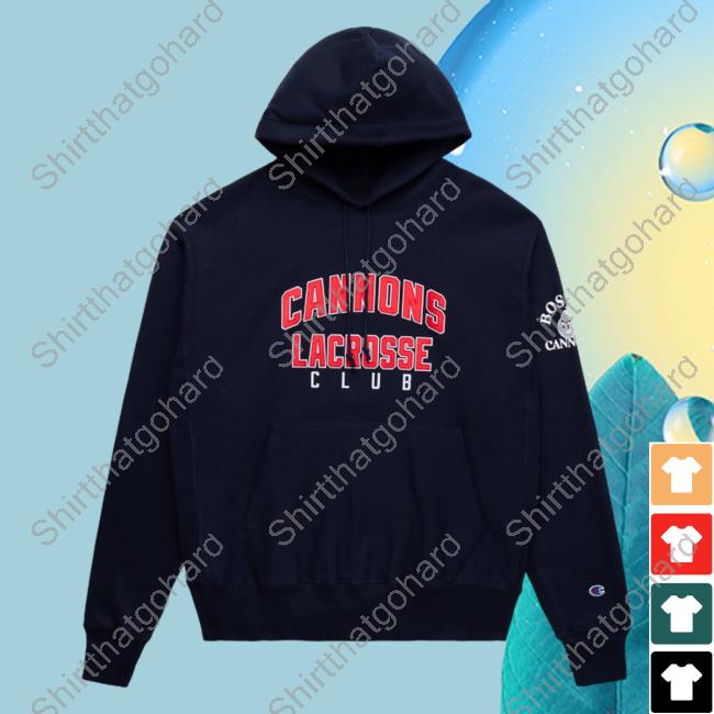 Official Premier Lacrosse League Shop Champion Cannons Lacrosse Throwback Reverse Weave Crew neck Sweatshirt Marine Navy