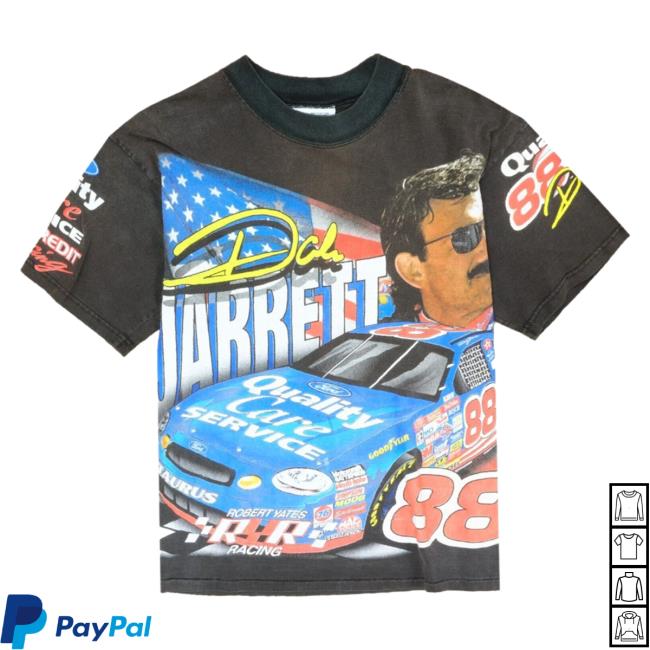 Official Throwback Vault Vintage Dale Jarrett Nascar All Over Print Racing Top Shirt Aop 90S