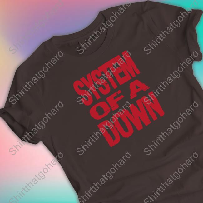 Official System Of A Down Merch Self-Titled Stacked Logo Tee