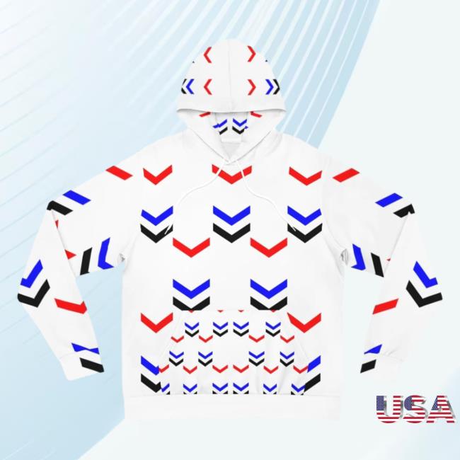 Official Signshirtz Clothing Merch Chevon Design - White Large Aop Hooded Sweatshirt 3D All Over Print