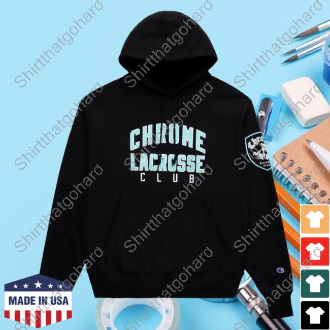 Official Premier Lacrosse League Shop Champion Chrome Lacrosse Throwback Reverse Weave Hoodie Sweaters Black