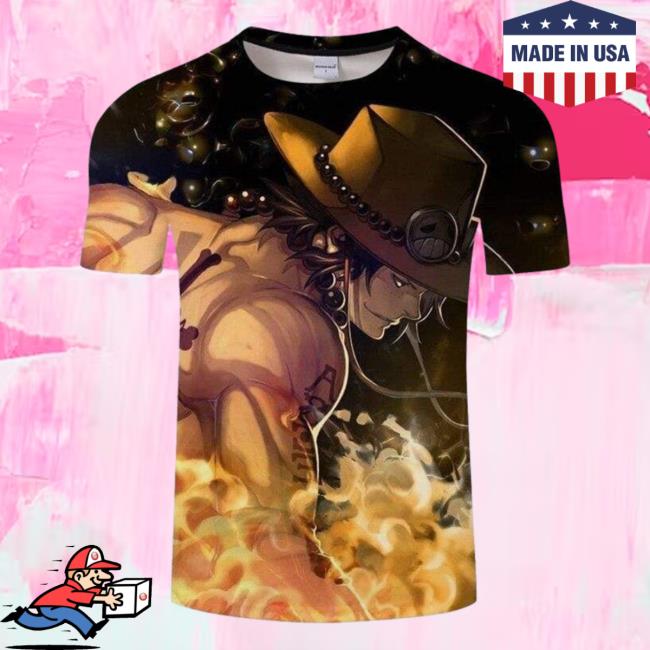One Piece Merch Store Shop Ace Fireman One Piece Shirt New