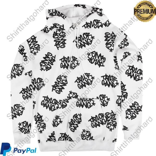 Official Taylor Gang Clothing Store All Over Print Team Hoodies 3D AOP In White Taylorgang Merch