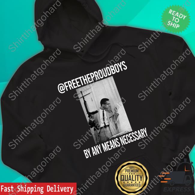 Official Free The Proud Boys By Any Means Necessary Hoodie