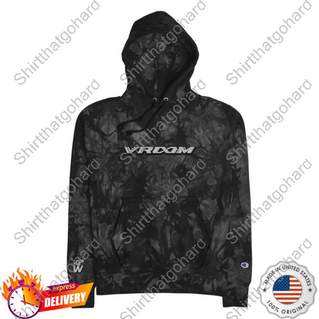 Official Vroom X For The Dub Unisex Champion Tie-Dye Pullover Sweatshirt Black