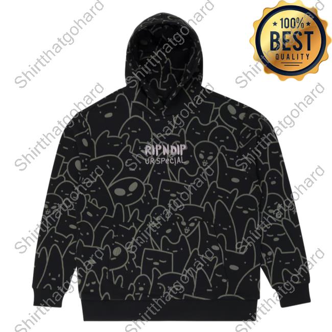 Official Thentwrk Ripndip X Ur Special AOP Hoodie 3D All Over Print Black