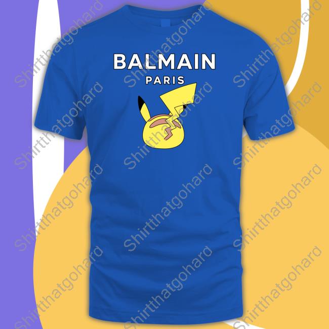 Balmain Paris Pikachu Long Sleeve T-Shirt