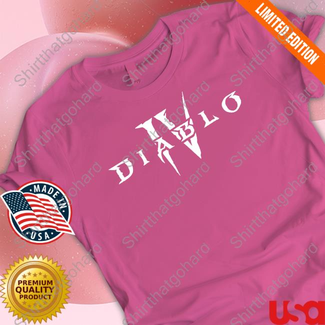 Official Diablo 4 Merch Diablo Iv White Core Logo Black Hooded Sweatshirt