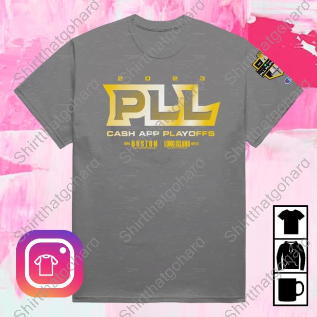 Official Premier Lacrosse League Shop Champion Cash App 2023 Playoff Shirt New Gray