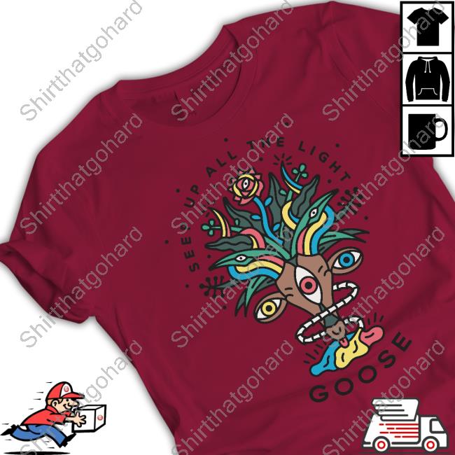Official Goose The Band Merch Seep Up All The Light Stag Crewneck