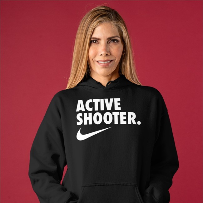 Active Shooter T Shirt That Go Hard Merch Shirts With Threatening Auras