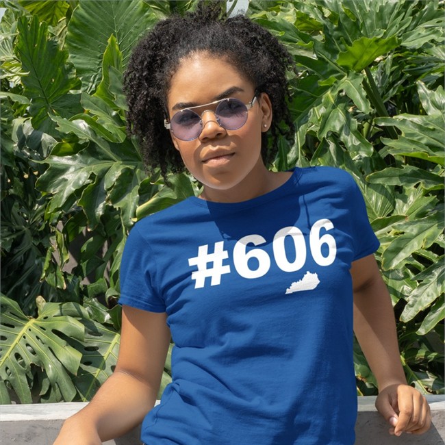 #606 Kentucky Map Shirt Blue