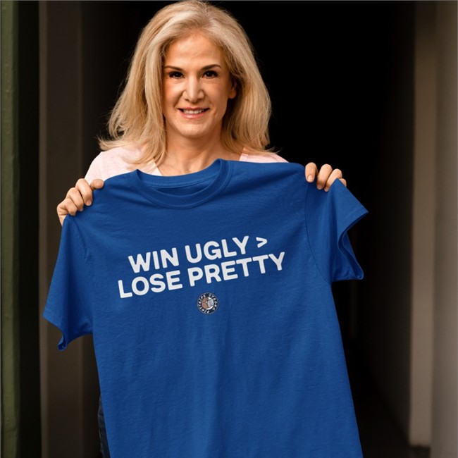 Pinstripe Strong Jomboy Media Merchandise Win Ugly > Lose Pretty T Shirt Winning Ugly Is Better Than Losing Pretty Joezmcfly