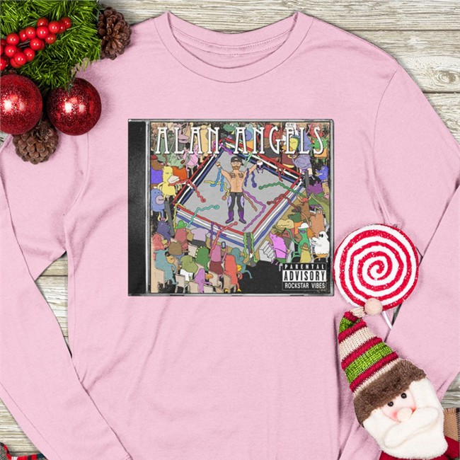 Alan Angels Parental Advisory Rockstar Vibes Shirt Light Pink prowrestlingtees Merch Alan Angel