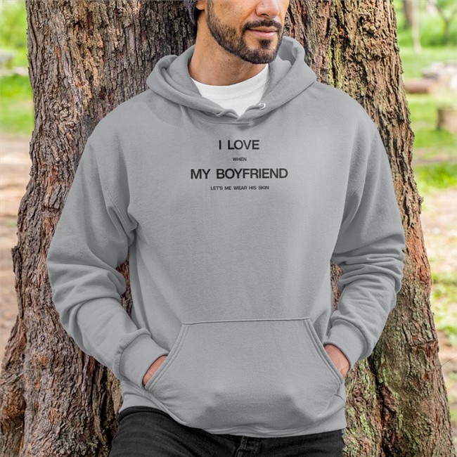 I Love When My Boyfriend Let's Me Wear His Skin Sweatshirt Threads By Tie Merch Scrunchie Queen