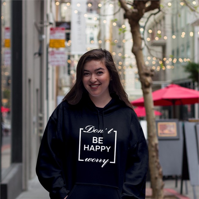 Don't Be Happy Worry Black Shirt