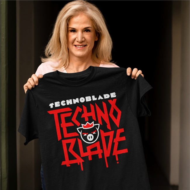 Technoblade Logo Red Tee Shirt
