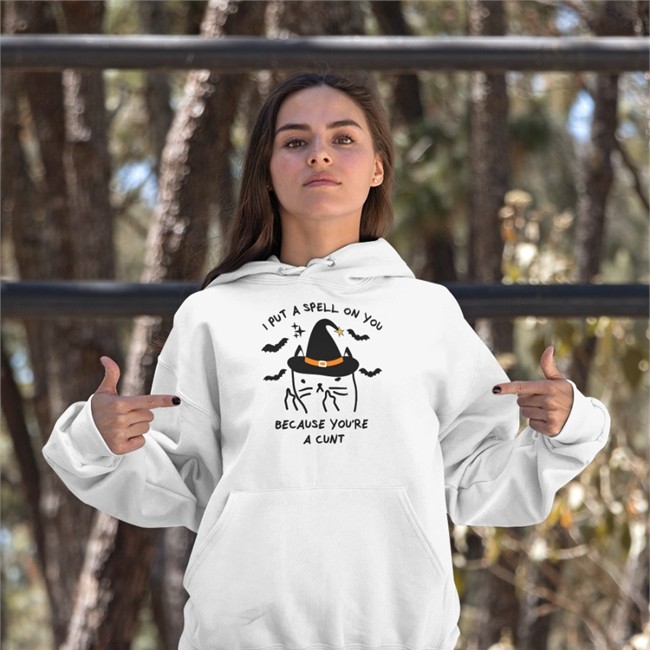 Untamedego I Put A Spell On You Because You're A Cunt T Shirt Untamedego Merchandise White