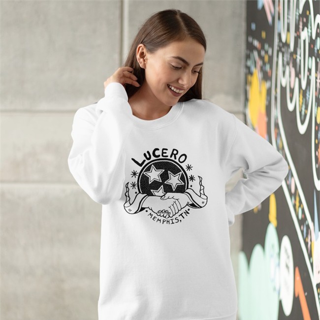 Lucero Merch Rough Handshake Tee