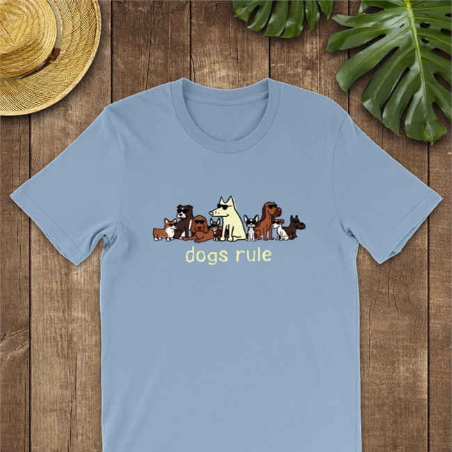 Dogs Rule Shirts Light Blue Dark 53 Shades Of Fruit Kace Fruitkace