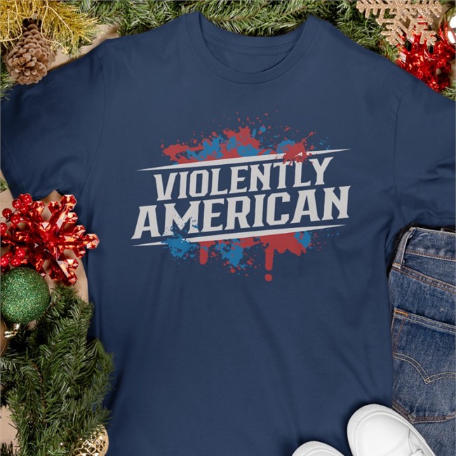 The Fat Electrician Merch Violently American Tee Shirt