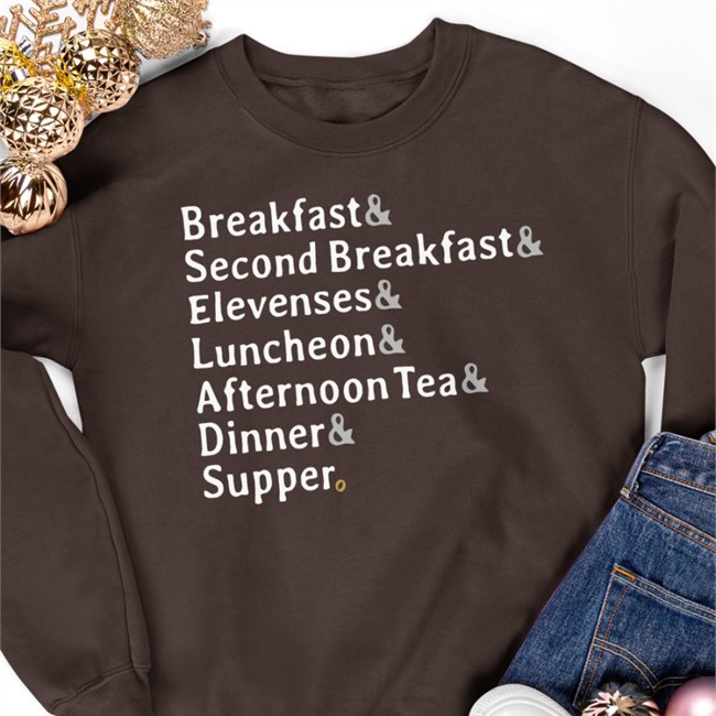 Breakfast & Second Breakfast & Elevenses & Luncheon & Afternoon Tea & Dinner & Supper Hooded Sweatshirt Nursekelsey