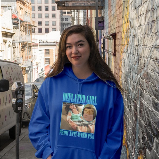 Deflated Girl From Anti-Weed Psa Sweatshirt