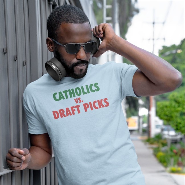 Catholics Vs Draft Picks Tee White