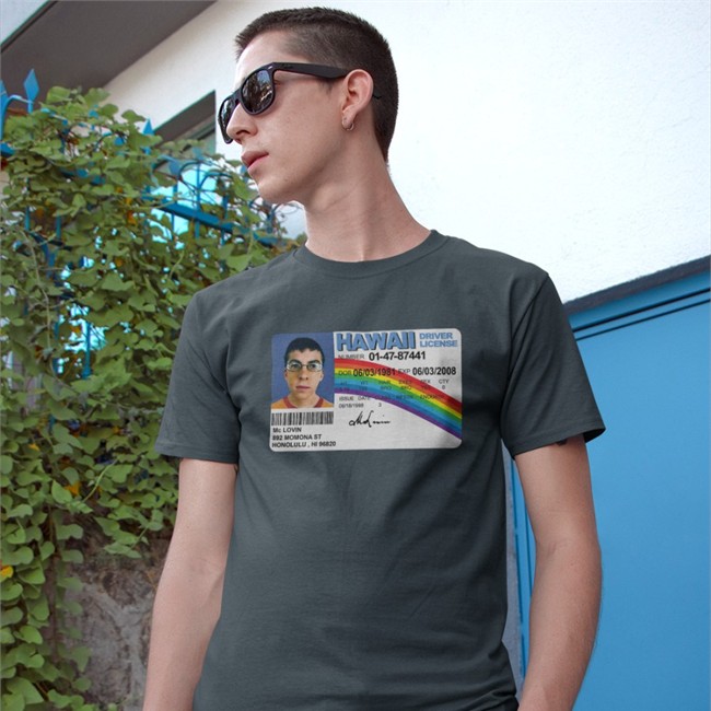 Fogell Mintz Superbad McLovin Drivers License Fake ID Tees