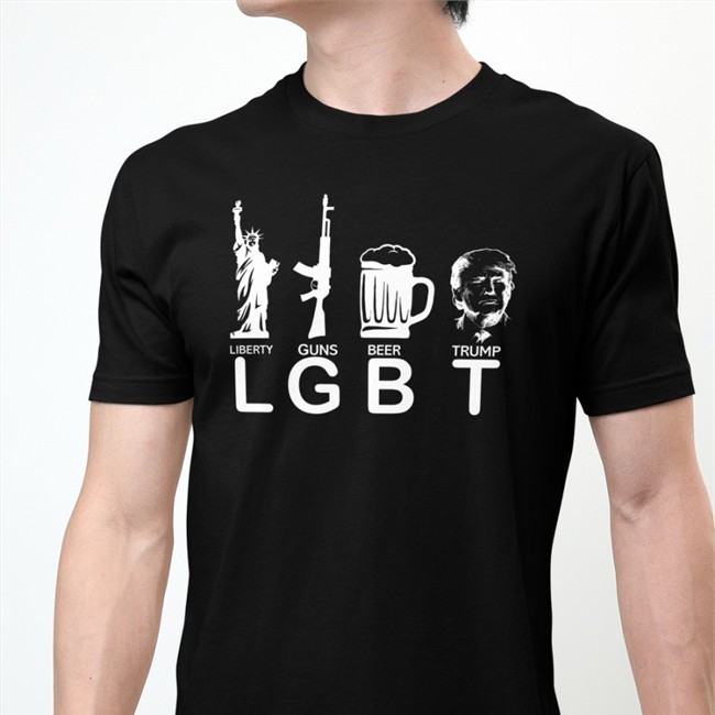 Lil Nas X Lgbt Liberty Guns Beer Donald Trump Tee Shirt Obamas Cousin Again
