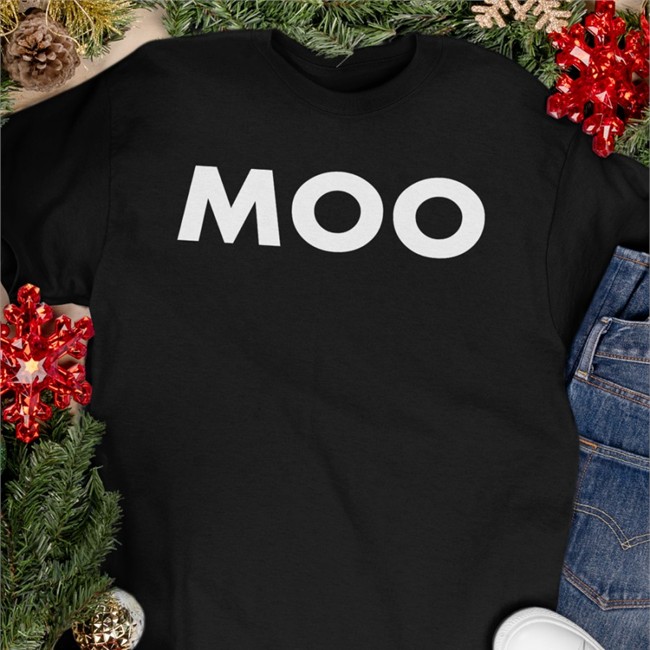 Into The Woods Moo Tee Black Hoodie Erik Forrest Jackson