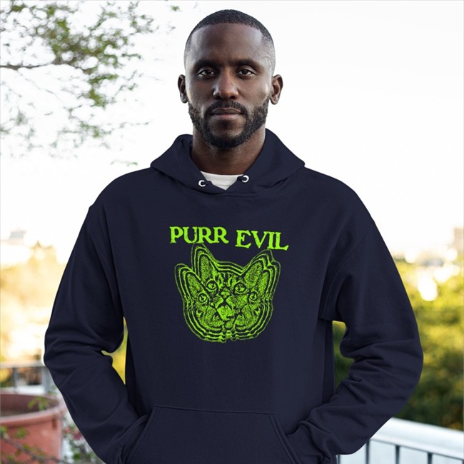 Purr Evil Long Sleeve Shirt Everpress