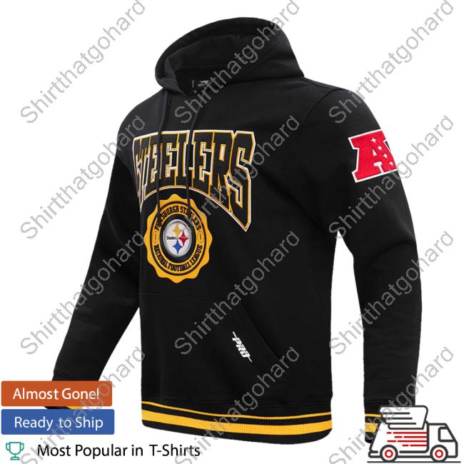 Official Pittsburgh Steelers Pro Standard Black Crest Emblem Crewneck