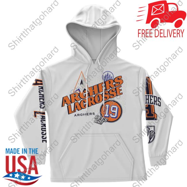 Official Premier Lacrosse League Shop Archers All Over Print Hooded Sweatshirt