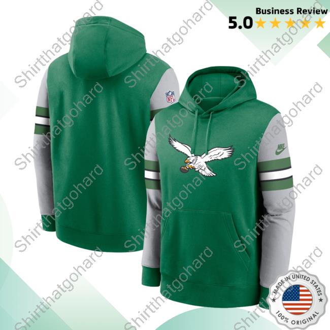 Official PhiladelphiaEagles Clothing Merch Store Shop Green Philadelphia Eagles Sideline Alternate Club Sweaters