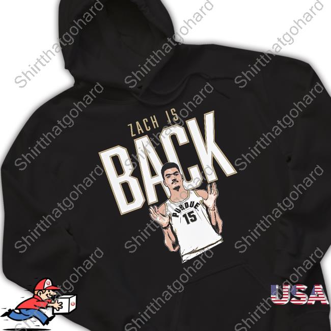 Official The Purdue Nil Store Zach Edey Zach Is Back Tee