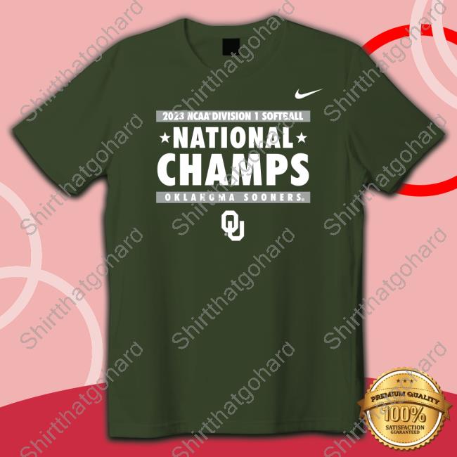 Oklahoma Sooners 2023 Ncaa Division Softball National Champions Tee