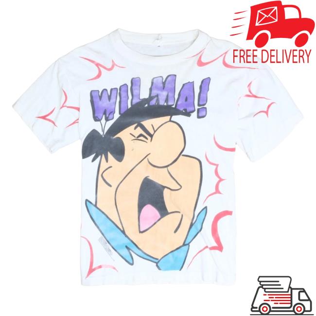 Official Vintage Fred Flintstone Wilma Crewneck Cartoon Hanna Barbera 1993 90S