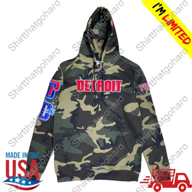 Official Thentwrk Pro Standard Detroit Pistons Logo AOP Crewneck Sweatshirt Camo 3D All Over Print