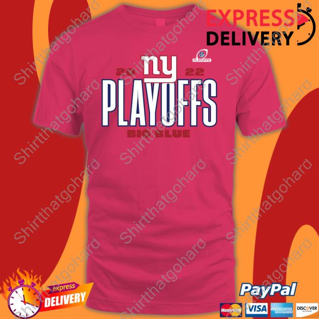 Official New York Giants Shop New York Giants Playoffs 2022 Big Blue Long Sleeve Tee