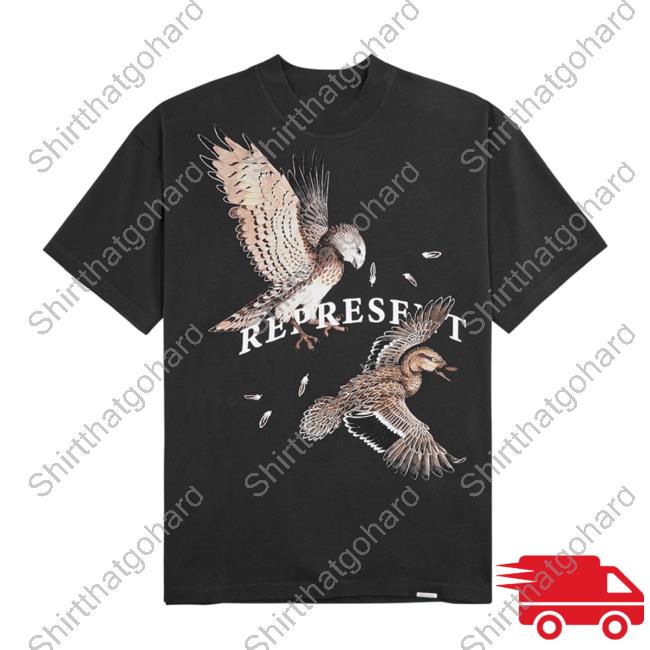 Official Harvey Nichols Store Represent Birds Of Prey Printed Tees Black Harveynichols